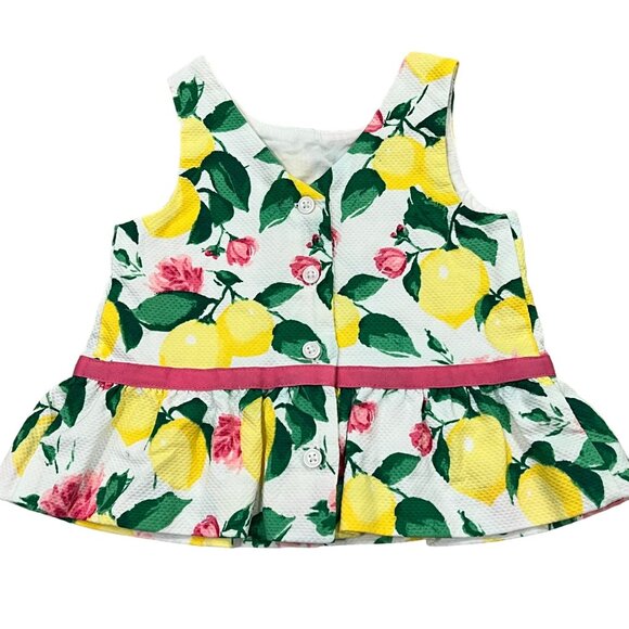 Janie & Jack 6-12 Months Lemon Print Baby Dress - Picture 2 of 5